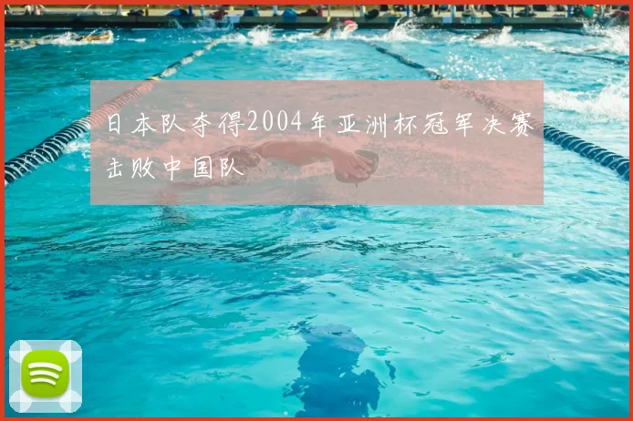 日本队夺得2004年亚洲杯冠军决赛击败中国队